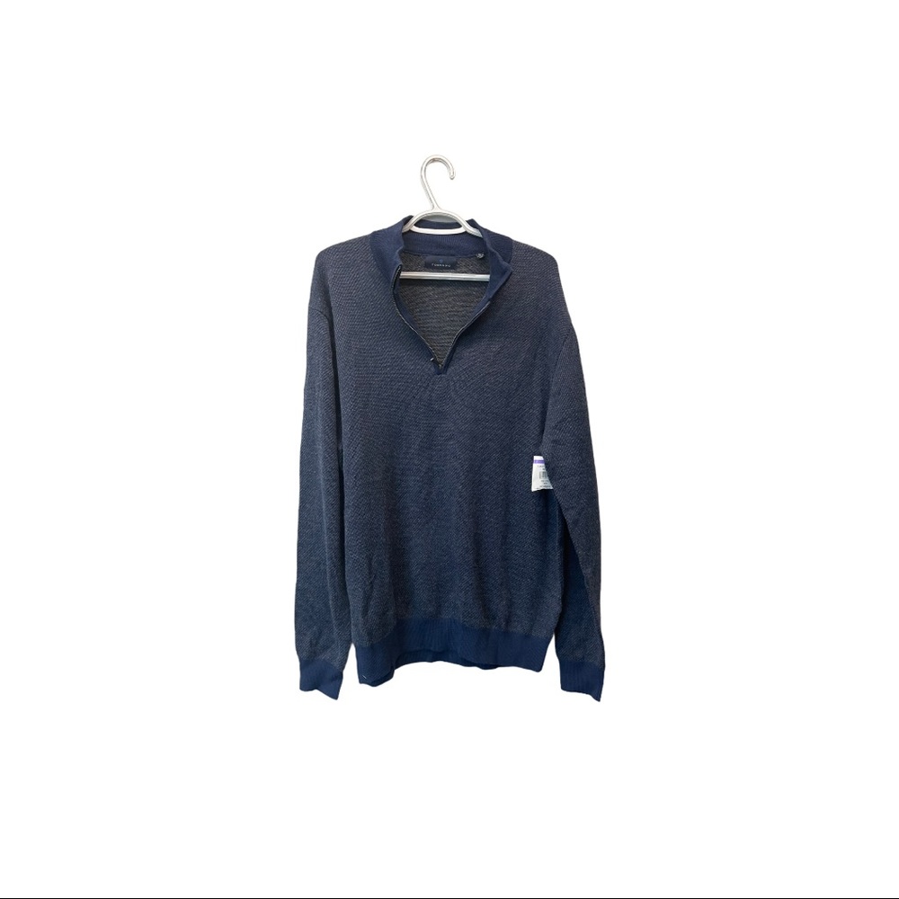 NWT Toscano Men's Quarter zip collar sweater
